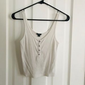 Cropped Ribbed Tank Top